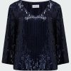 Women'S Clothing * | Asha Top In Navy Shop New Velvet