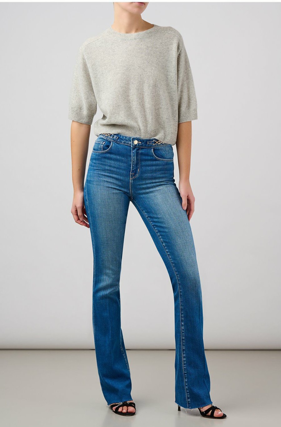 Jeans * | Ruth Straight Jean With Gold Chain In Century Online Store L'Agence