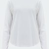 Women'S Clothing * | Daniela Long Sleeve Tee In White 100% Guarantee Velvet