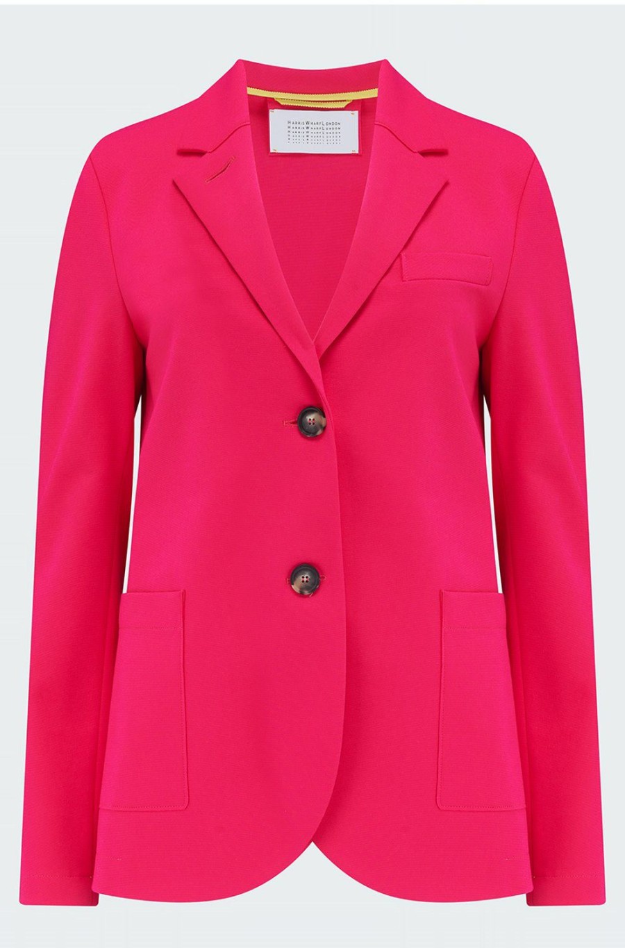 Women'S Clothing * | Stand Up Collar Blazer In Fuschia Quality Guarantee Harris Wharf London