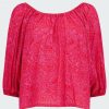 Women'S Clothing * | Ella Top In Shangri La Raspberry Online Store Natalie Martin