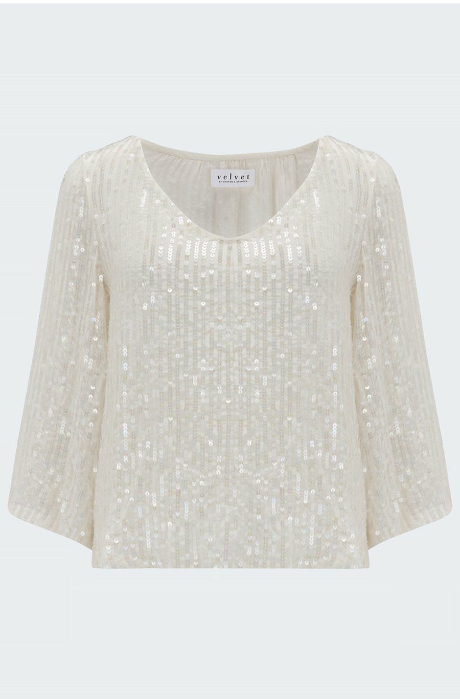 Women'S Clothing * | Asha Top In Cream Limited Edition Velvet