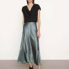 Women'S Clothing * | Raw Panel Slip Skirt In Deep Aegean Special Offers Vince