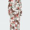 Women'S Clothing * | Soleia Print Pyjamas In Cream Discount Desmond & Dempsey