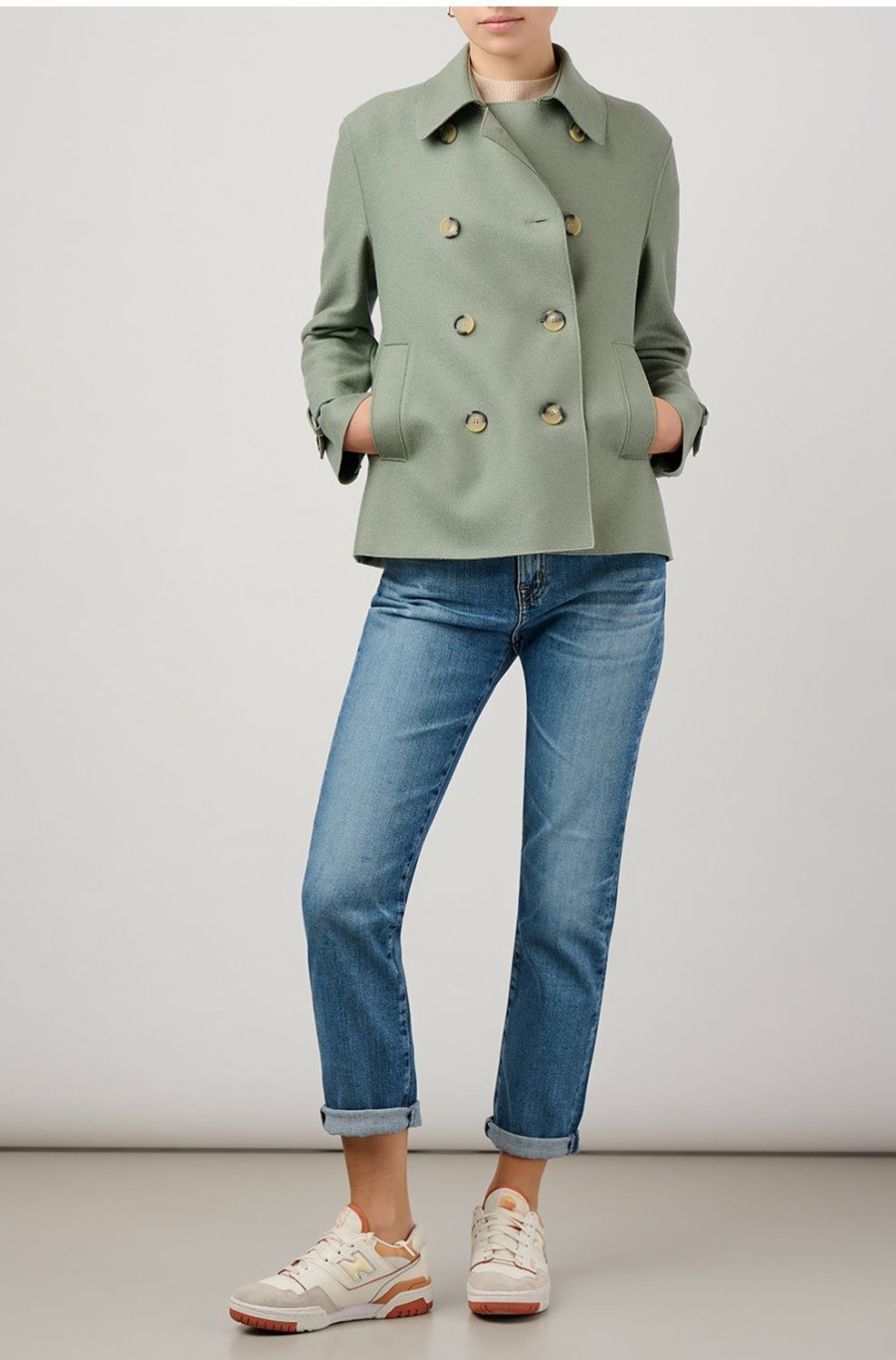 Women'S Clothing * | Cropped Trench In Rosemary Special Offers Harris Wharf London