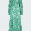 Women'S Clothing * | Georgina Midi Shirtdress In Green Wave Promotion Rixo