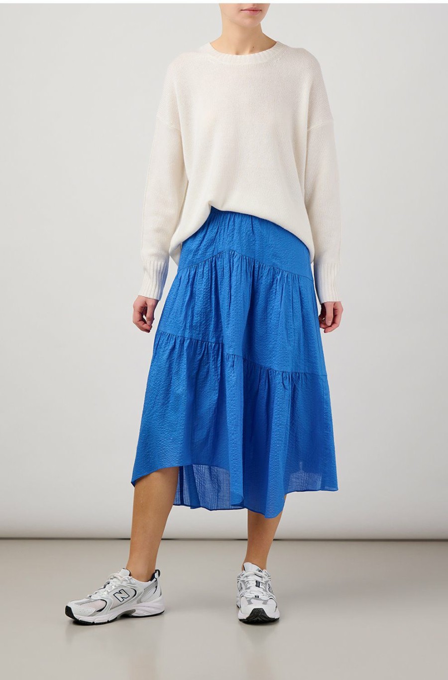 Women'S Clothing * | Gathered Seam Skirt In Cornflower Blue Online Frame