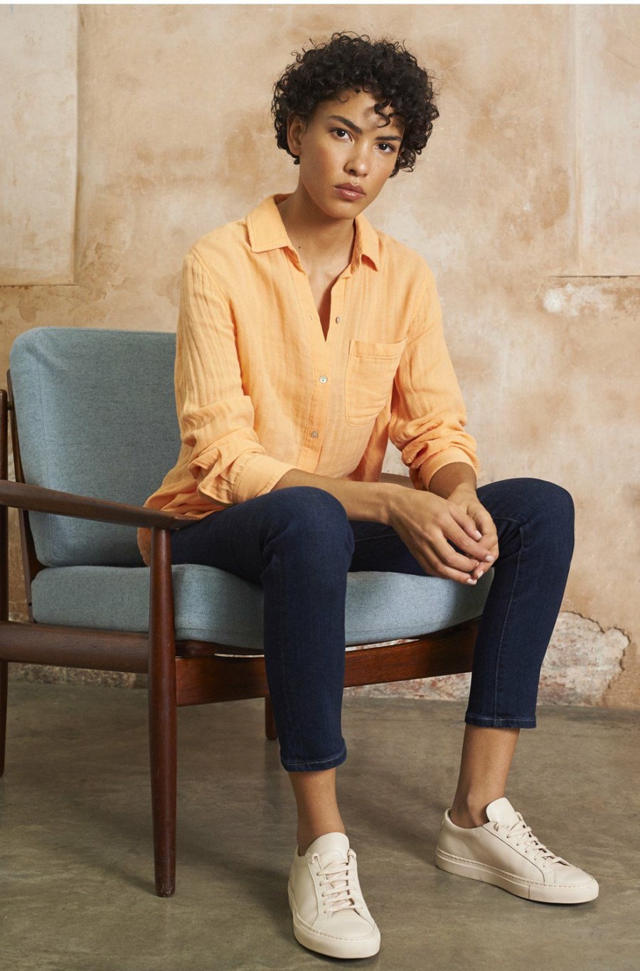 Women'S Clothing * | Ellis Shirt In Papaya New Rails