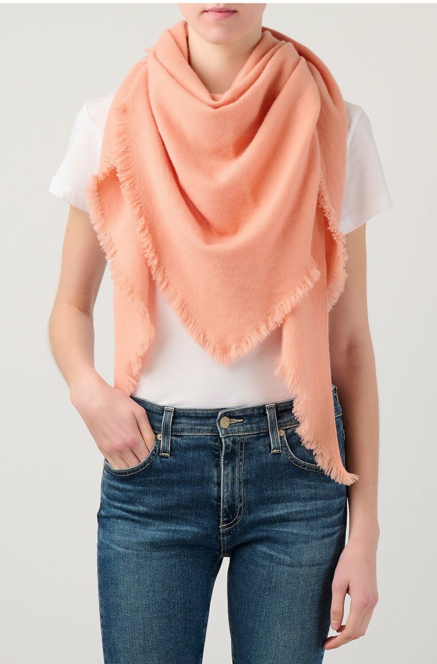 Women'S Clothing * | Triangle Scarf In Corail Good Quality Douce Gloire