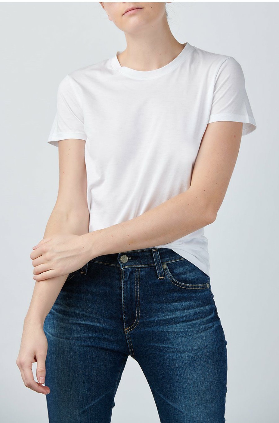 Women'S Clothing * | Essential Crew T-Shirt In White Limited Edition Vince