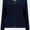 Women'S Clothing * | Cherry Cardigan In Navy Crimson Bright Green Promotion Jumper 1234