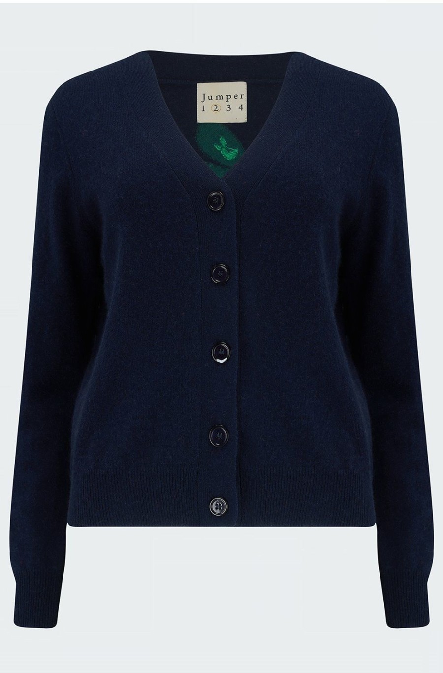 Women'S Clothing * | Cherry Cardigan In Navy Crimson Bright Green Promotion Jumper 1234