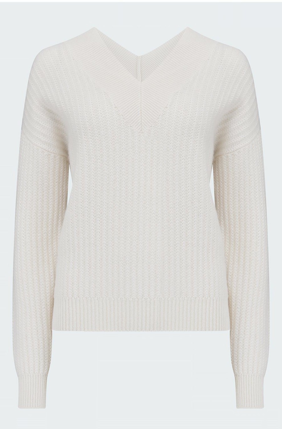 Women'S Clothing * | V Sweater In Winter White Exactly Discount Allude