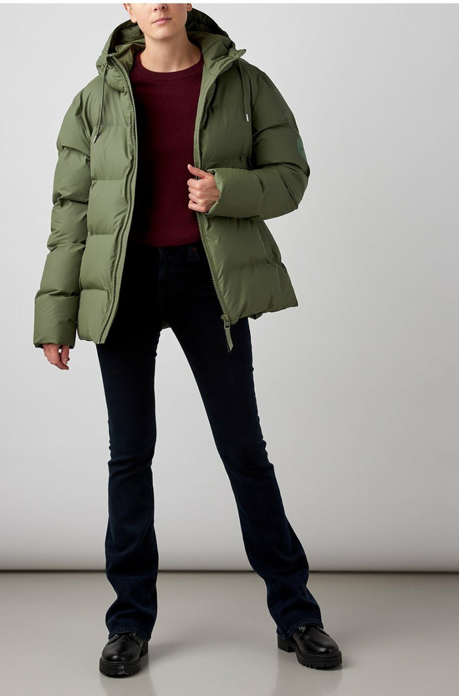 Women'S Clothing * | Puffer Jacket In Olive Good Quality Rains