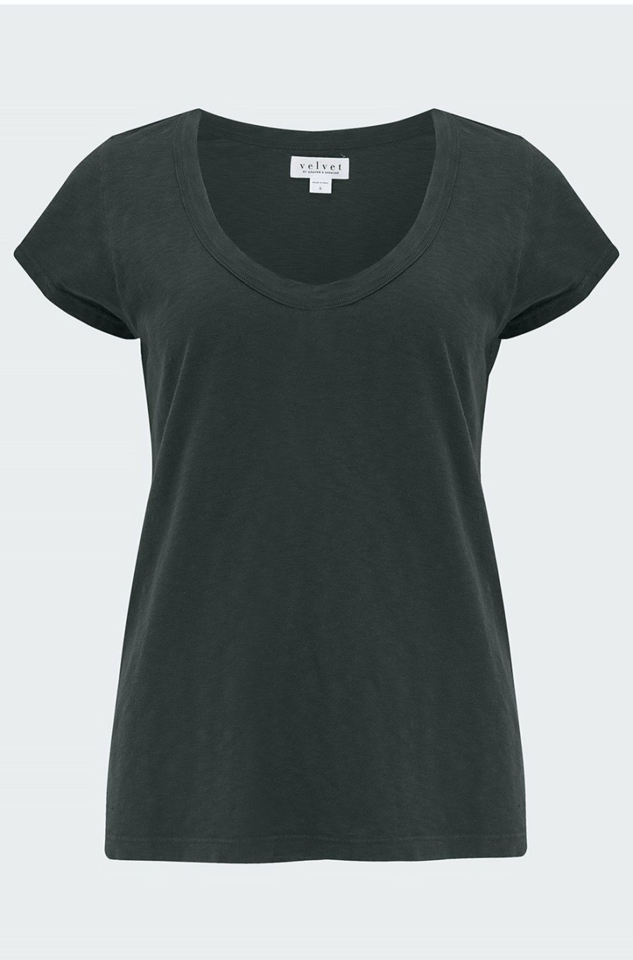 Women'S Clothing * | Katie Scoop Neck Tee In Cirrus Latest Velvet