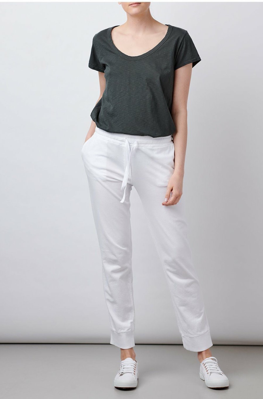 Women'S Clothing * | Katie Scoop Neck Tee In Cirrus Latest Velvet