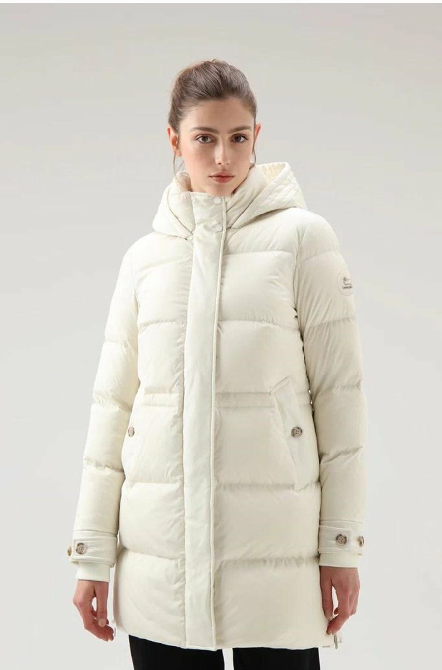 Women'S Clothing * | Alsea Puffy Parka In Milky Cream Promotion Woolrich