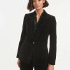 Women'S Clothing * | Jamie Velvet Blazer In Black Fire Sale Cefinn