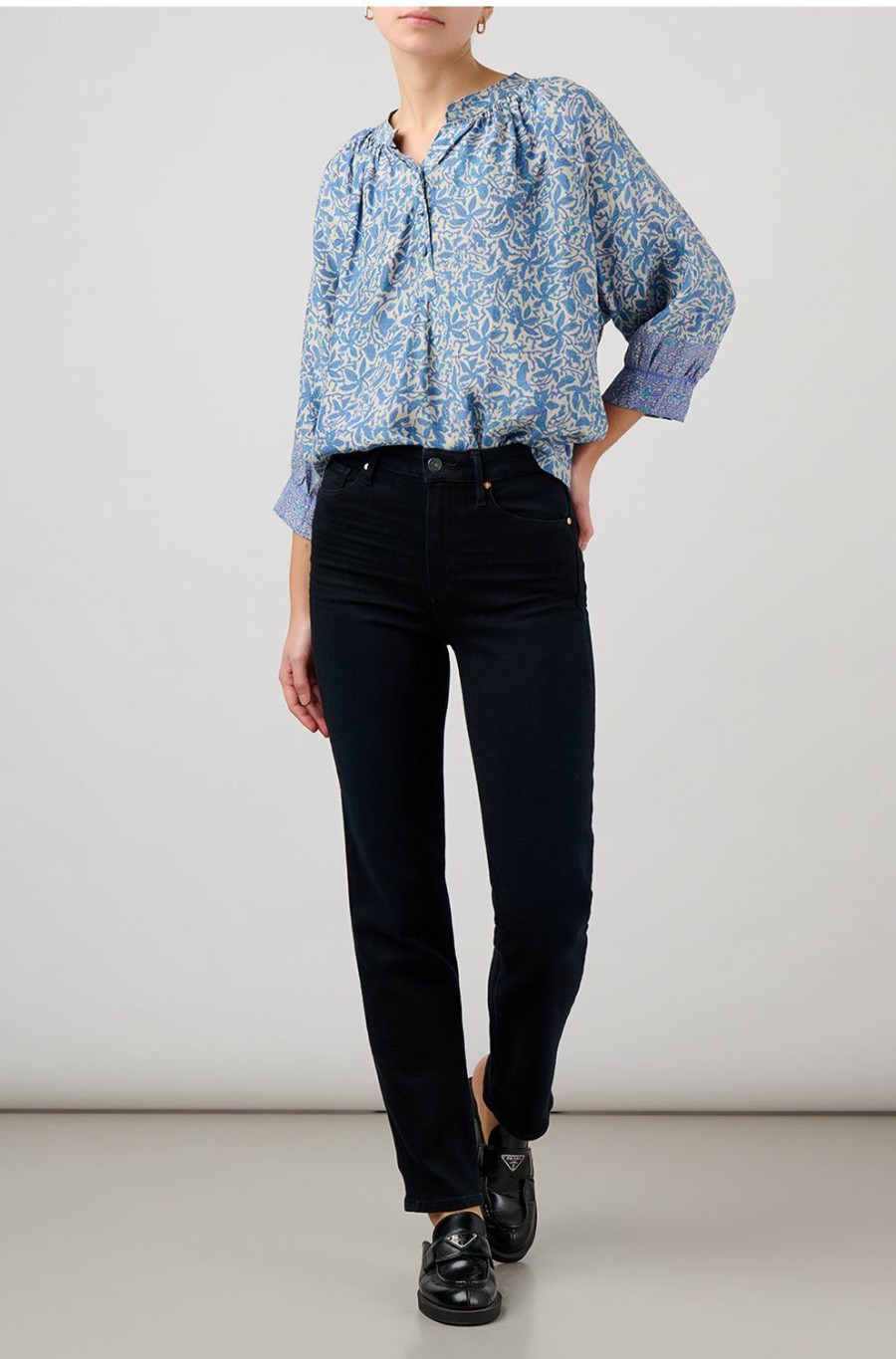 Women'S Clothing * | Remy Top In Gloriosa Cornflower Cheap Online Natalie Martin