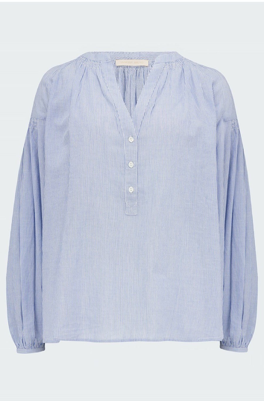 Women'S Clothing * | Nipoa Blouse In Blanc Bleu Best Quality Vanessa Bruno