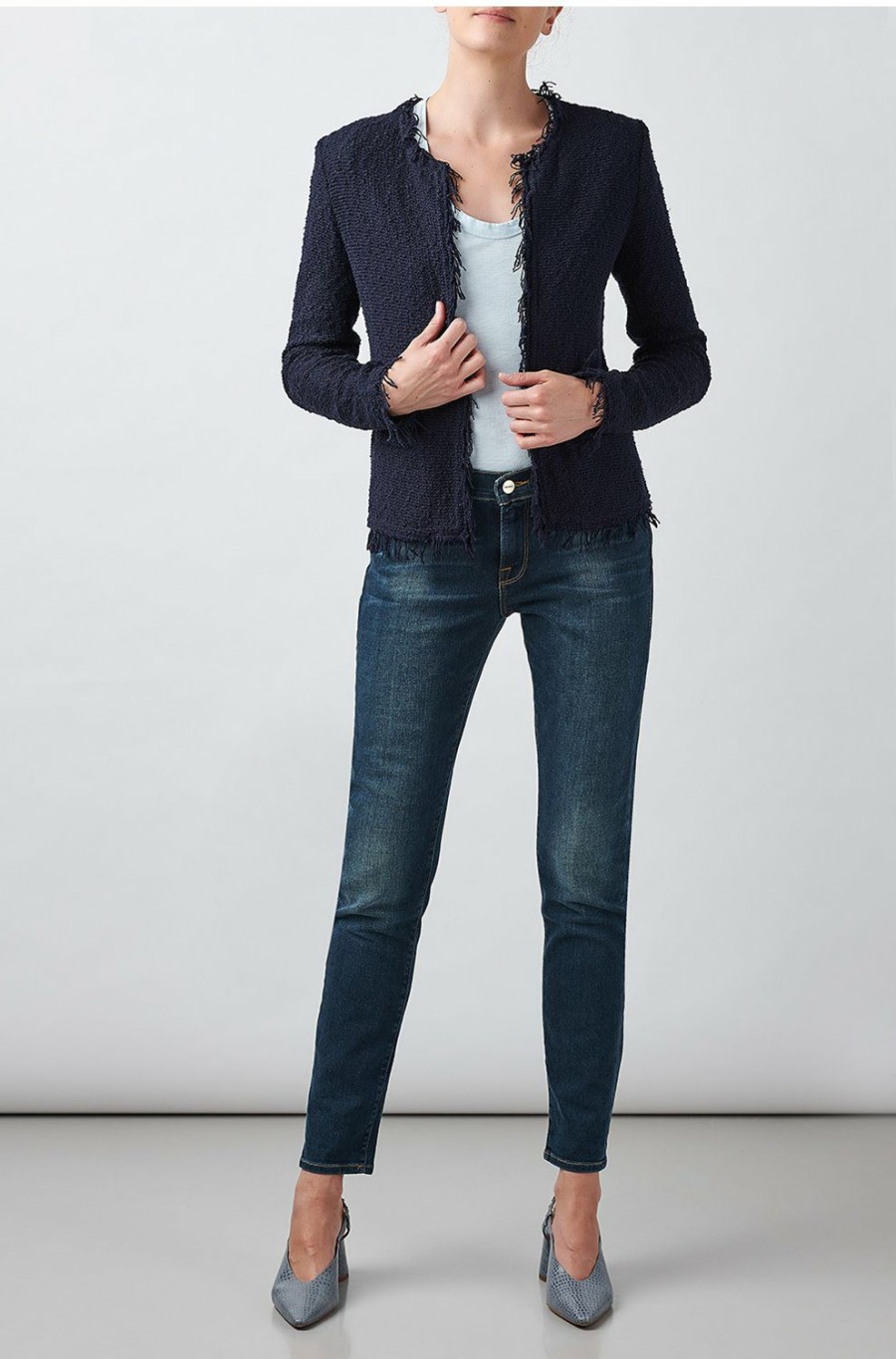 Women'S Clothing * | Shavani Jacket In Navy Top Sellers Iro