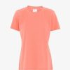 Women'S Clothing * | Organic Tee Shirt In Bright Coral Quick Expedition Colorful Standard