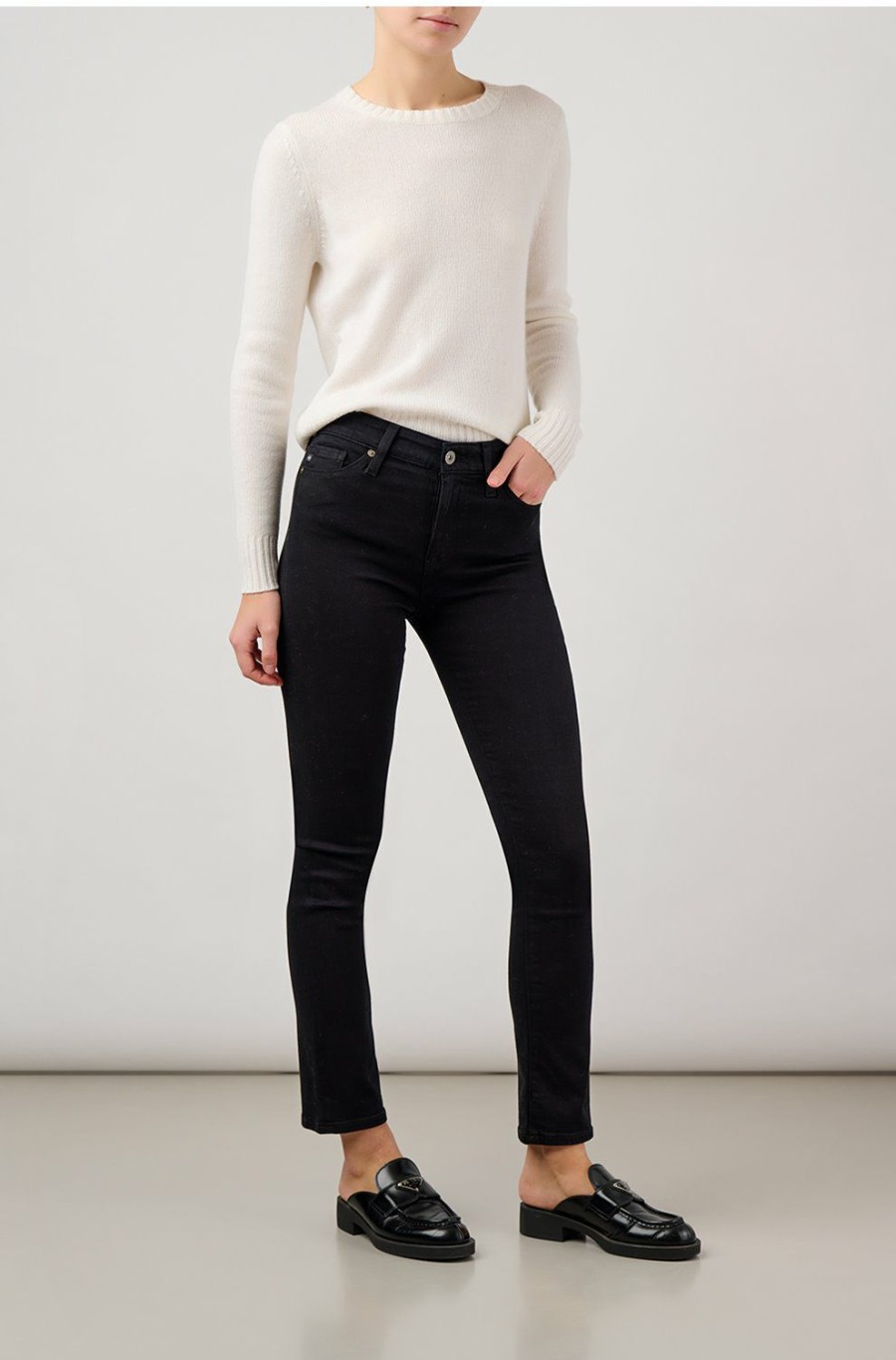 Jeans * | Mari Straight Jean In Opulent Black Best Price Ag