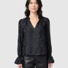 Women'S Clothing * | Laurin Blouse In Black Silk Featured Paige