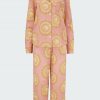 Women'S Clothing * | Kiwi Print Pyjamas In Pink 100% Guarantee Desmond & Dempsey