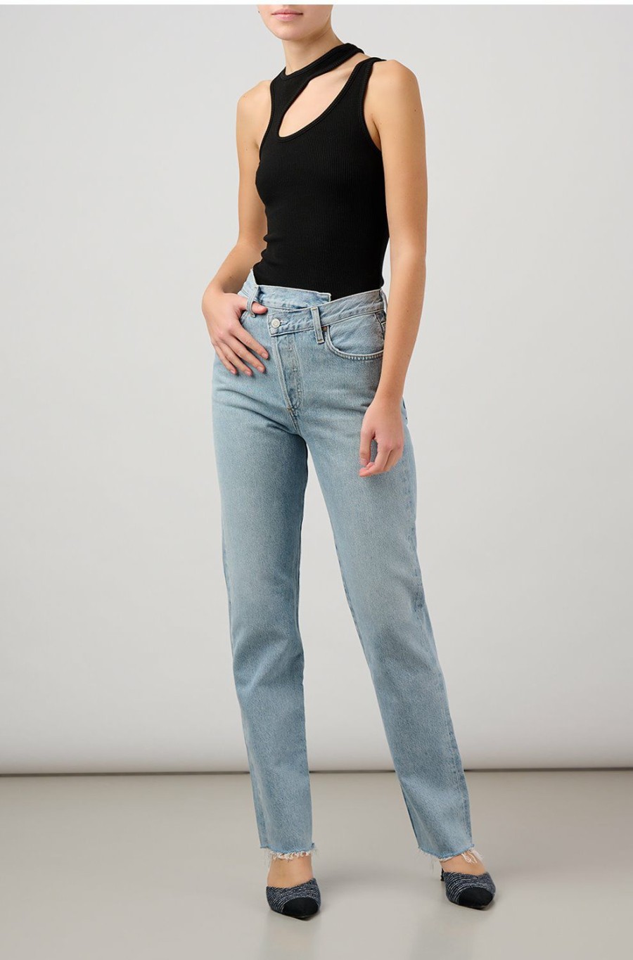 Jeans * | Criss Cross Straight Jean In Dimension With Discount Agolde