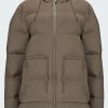 Women'S Clothing * | Tie Waist Puffer Jacket In Velvet Taupe Offering Discounts Rains