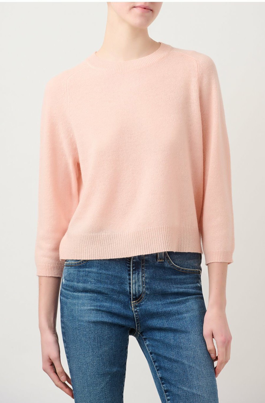 Women'S Clothing * | Eda Crew Neck In Cantaloupe Best Guaranteed 360 Cashmere