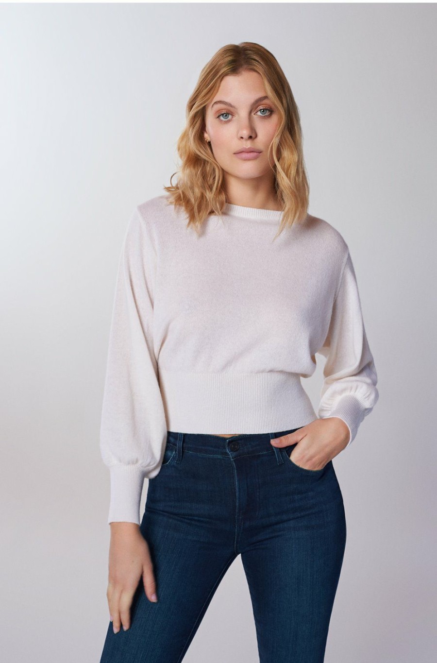 Women'S Clothing * | Prague 2.0 Jumper In Organic White Limit Offer Crush