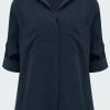 Women'S Clothing * | Split Back Button Down Shirt In Endless Sea Clearance Bella Dahl