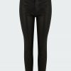 Jeans * | Le Sylvie Straight Jean In Noir Leather Excellent Quality Frame