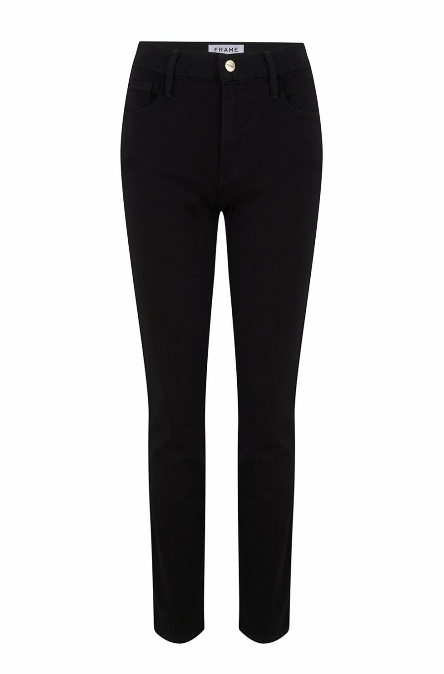 Jeans * | Le Sylvie Straight Jean In Film Noir Cheaper Frame