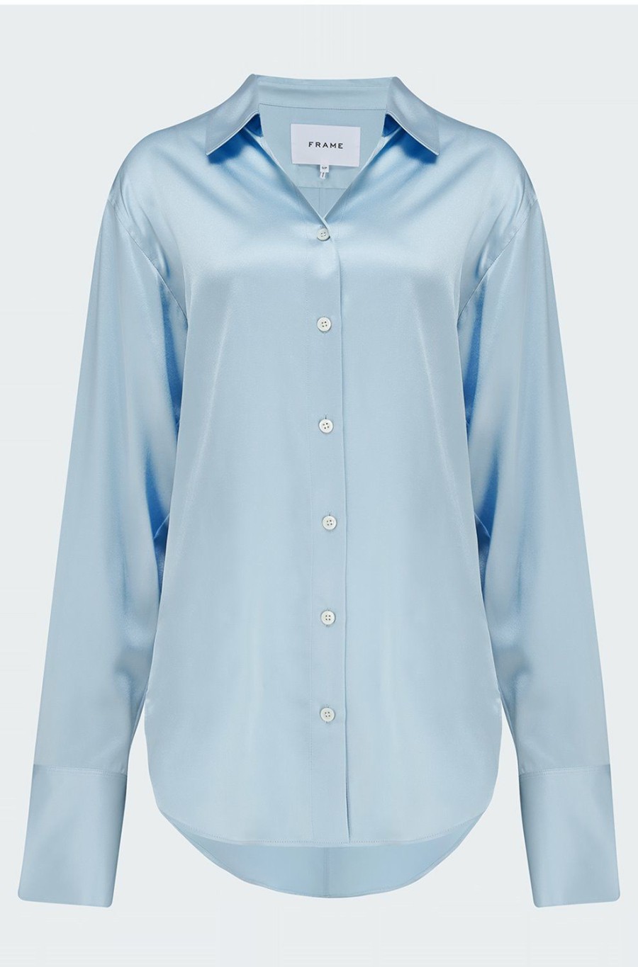 Women'S Clothing * | Standard Shirt In Chambray Blue Large Choice Frame