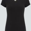 Women'S Clothing * | Cori Scoop Tee In Black Discount L'Agence