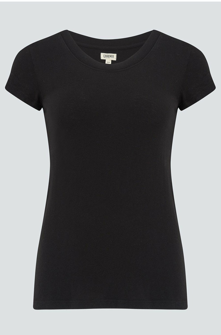 Women'S Clothing * | Cori Scoop Tee In Black Discount L'Agence