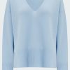 Women'S Clothing * | Liana V Neck In Chambray Best Sale 360 Cashmere