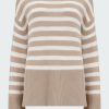 Women'S Clothing * | Round Sweater In Natural Stripe Quality Guarantee Allude