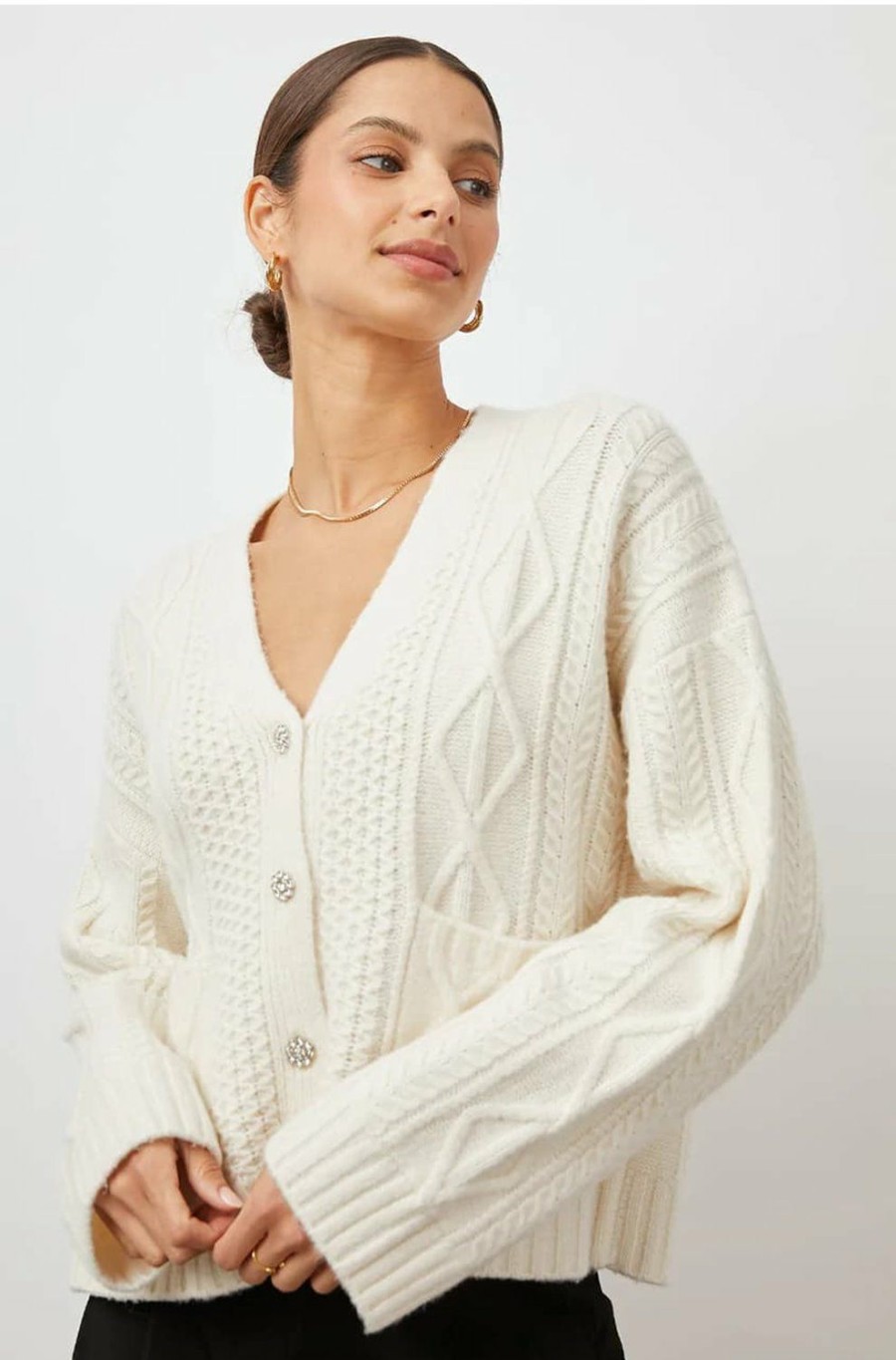 Women'S Clothing * | Bixby Cardigan In Ivory New In Rails