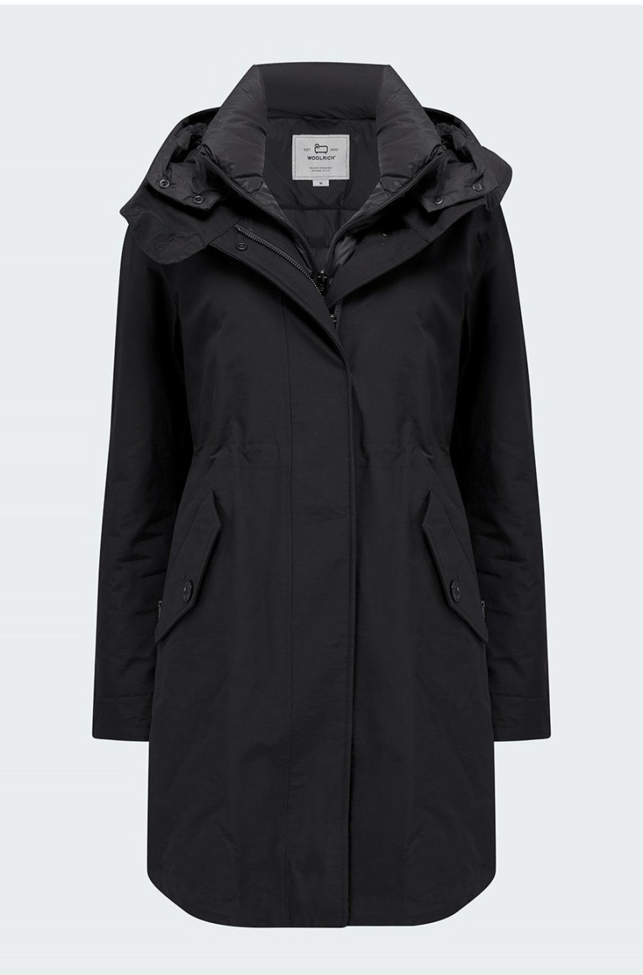 Women'S Clothing * | Long Military Parka 3In1 In Black Good Quality Woolrich