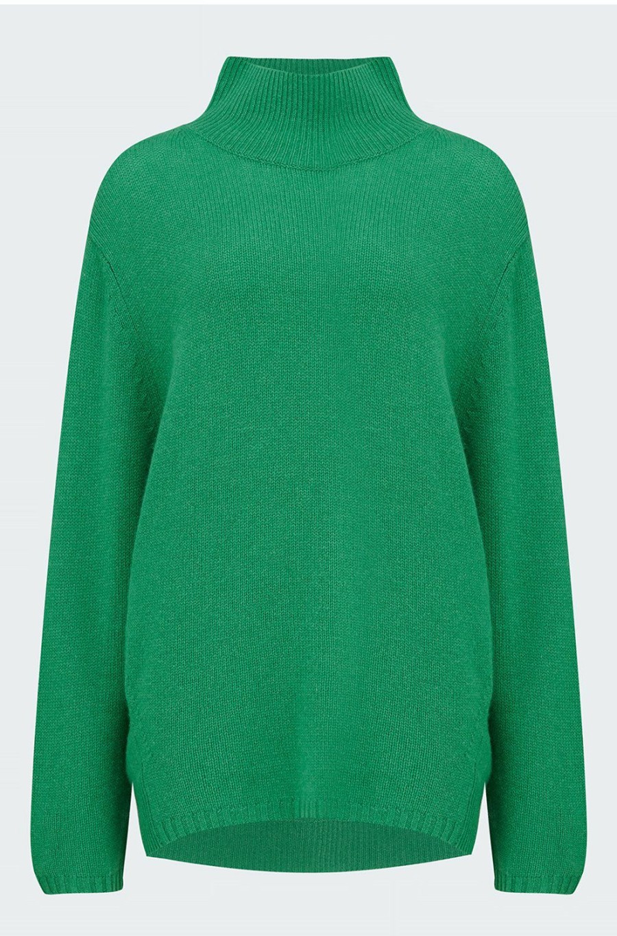 Women'S Clothing * | Luella Turtleneck In Emerald Cheap Online 360 Cashmere