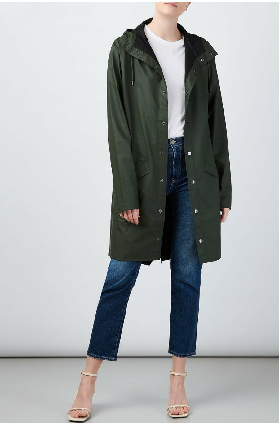 Women'S Clothing * | Long Jacket In Green Limited Edition Rains