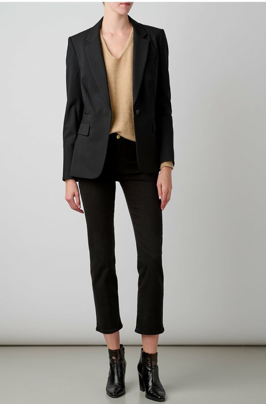 Women'S Clothing * | Classic Dickey Jacket In Black Quick Delivery Veronica Beard