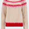 Women'S Clothing * | Val Crew In Red Neon Pink Hot Selling Jumper 1234