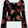 Women'S Clothing * | Bridgette Top In Black Poppy Popular Rixo