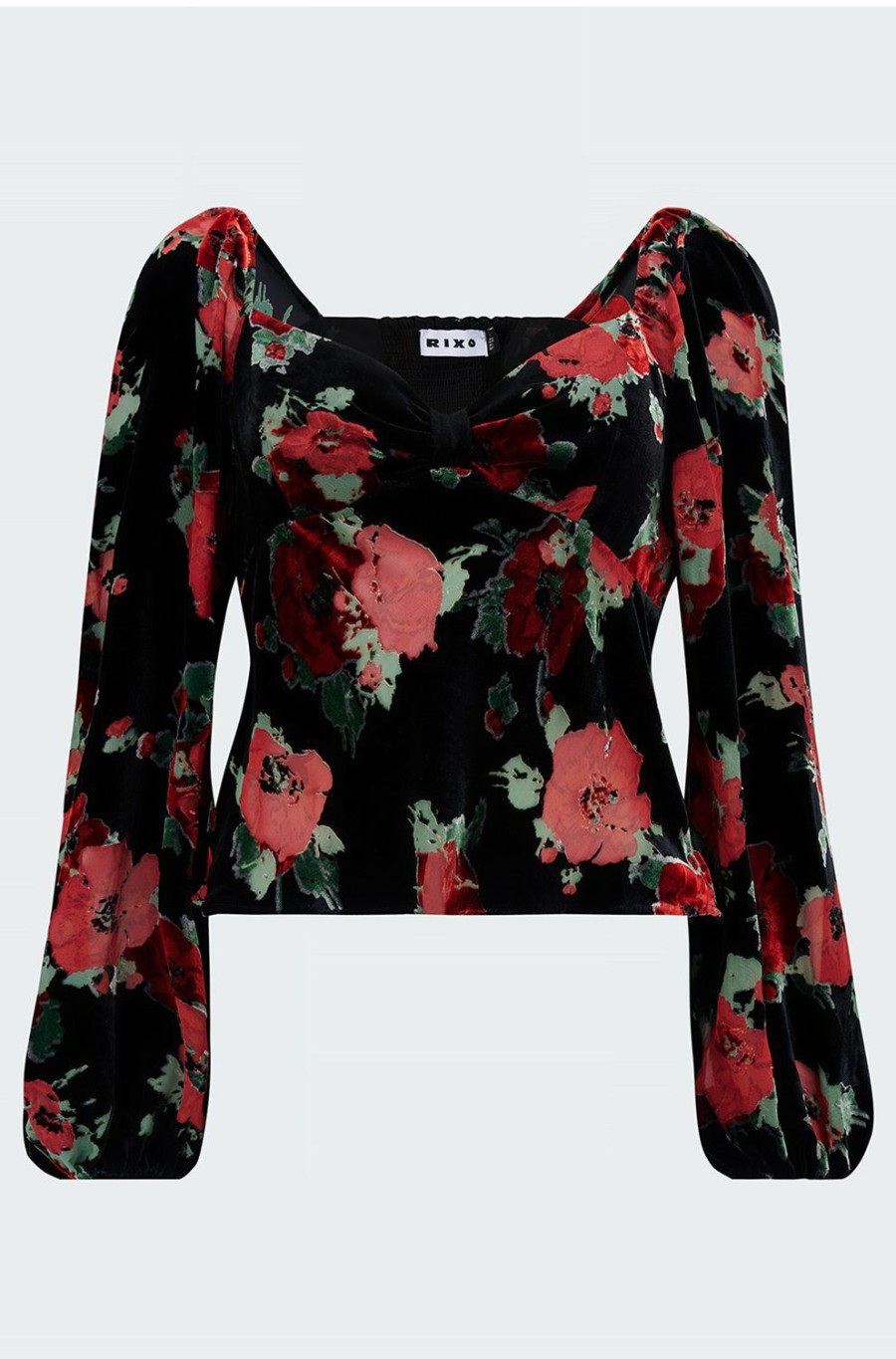 Women'S Clothing * | Bridgette Top In Black Poppy Popular Rixo