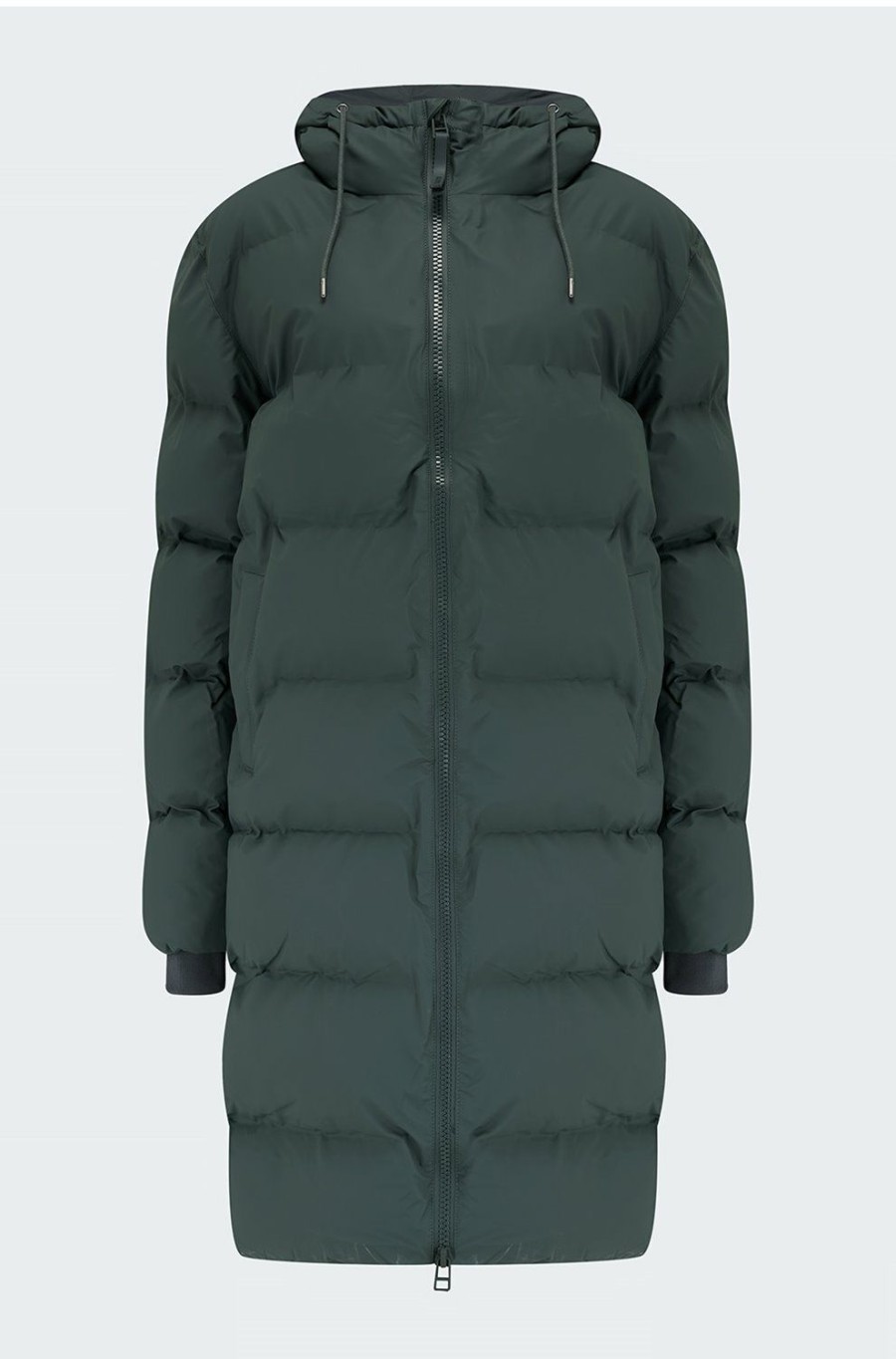 Women'S Clothing * | Long Puffer Jacket In Slate Reasonable Price Rains